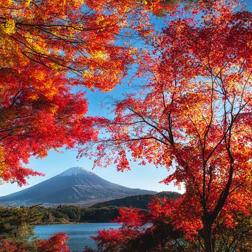 Japan, Fuji im Herbst