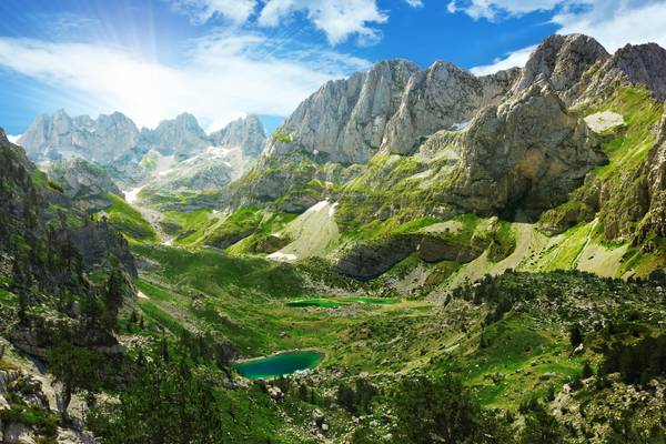 Reiseziel Europa, Albanien, See in den Albanischen Alpen Reiseziel Europa, Albanien, See in den Albanischen Alpen
