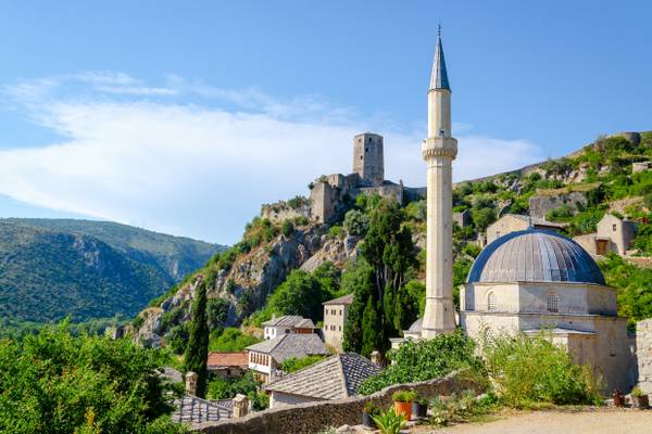 Reiseziel Europa, Bosnien-Herzegowina, Pocitelj, Neretva Moschee Reiseziel Europa, Bosnien-Herzegowina, Pocitelj, Neretva Moschee