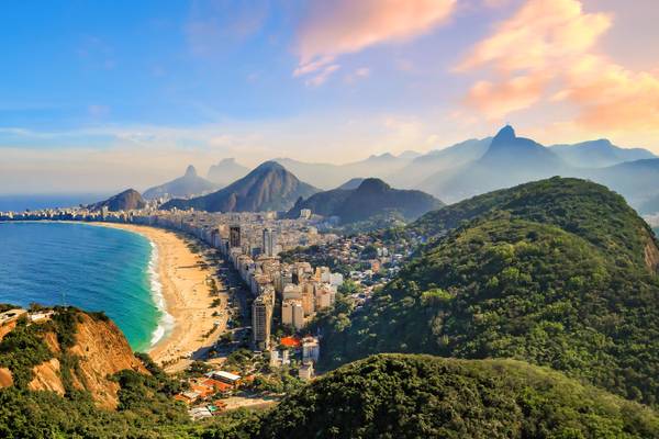 Reiseziel Südamerika, Brasilien, Copacabana Beach Reiseziel Südamerika, Brasilien, Copacabana Beach