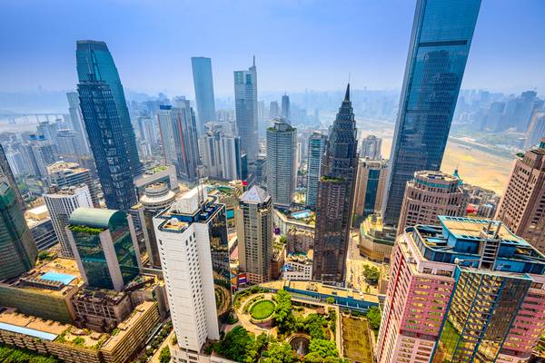 Reiseziel Asien, China, Chongqing Skyline Reiseziel Asien, China, Chongqing Skyline