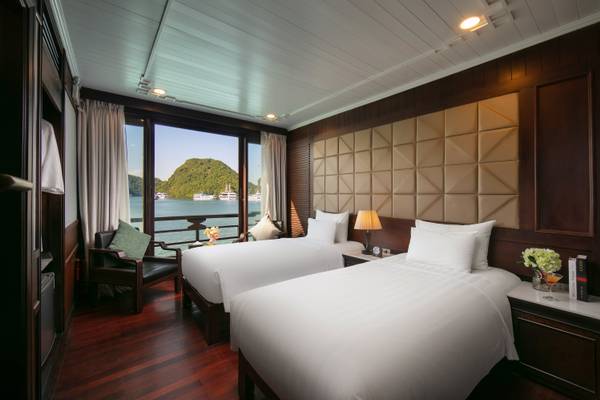 Reiseziel Vietnam Dschunke Halong Bucht - Kabinenbeispiel Reiseziel Vietnam Dschunke Halong Bucht - Kabinenbeispiel