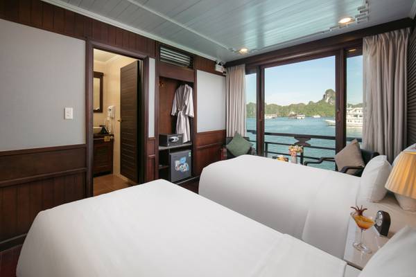 Reiseziel Vietnam Dschunke Halong Bucht Kabinenbeispiel Reiseziel Vietnam Dschunke Halong Bucht Kabinenbeispiel