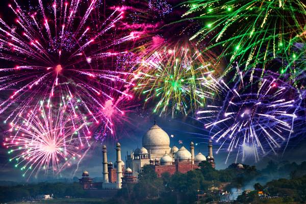 Silvester in Agra, Indien