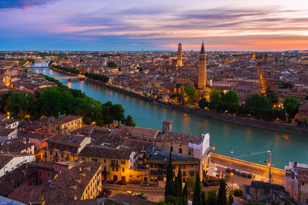 Reiseziel Europa, Italien, Verona Luftbild Reiseziel Europa, Italien, Verona Luftbild