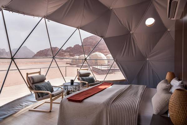 Reiseziel Naher Osten Jordanien, Bubble Tent in Wadi Rum Reiseziel Naher Osten Jordanien, Bubble Tent in Wadi Rum
