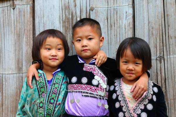 Reiseziel Asien Laos, Hmong Kinder Reiseziel Asien Laos, Hmong Kinder