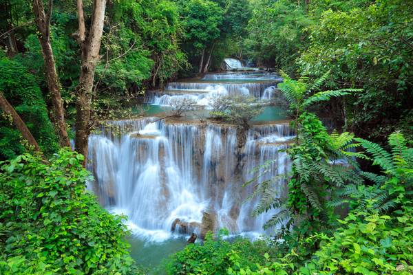 Reiseziel Asien Thailand, Kanchanaburi Wasserfall Reiseziel Asien Thailand, Kanchanaburi Wasserfall