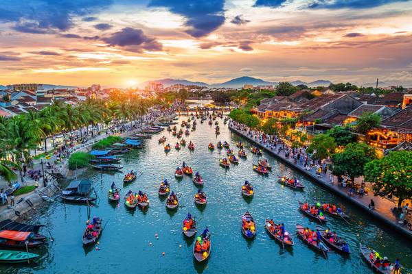 Reiseziel Asien Vietnam, Hoi An im Sonnenuntergang Reiseziel Asien Vietnam, Hoi An im Sonnenuntergang