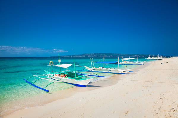 Philippinen, Boracay, Puka-Strand, Boot