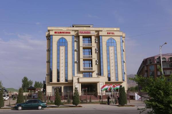 Tadschikistan, Pandschakent, Panjakent Plaza Hotel, Aussenansicht