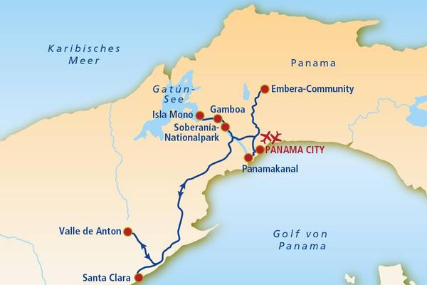 Panama, Routenkarte PTYA04