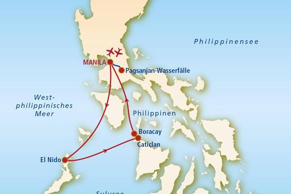 Philippinen, Routenkarte MNLA03