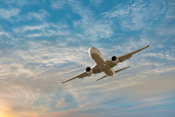 Flugzeug, Sonnenuntergang