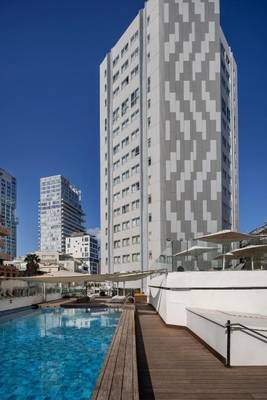 Israel, Tel Aviv, Metropolitan Hotel, Aussenansicht mit Pool