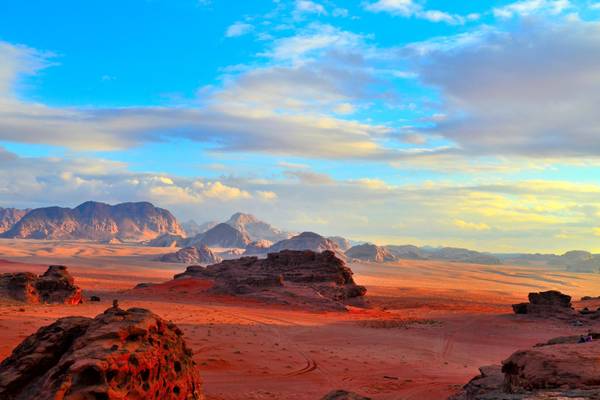 Jordanien, Wadi Rum, Sonnenuntergang