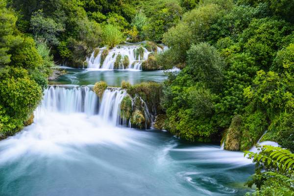 Kroatien, Krka-Nationalpark, Wasserfall