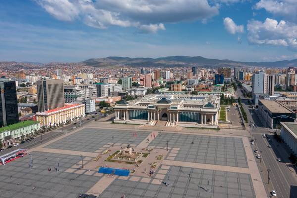 Mongolei, Ulaanbaatar, Sukhbaatar Platz