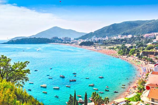 Montenegro, Budva, Strand Rafailovici-Becici