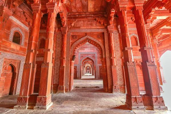 Indien, Fatehpur Sikri, Mittelalterliche Mogul-Architektur