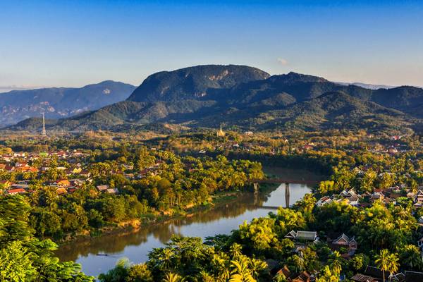 Laos, Luang Prabang, Berg Phousi