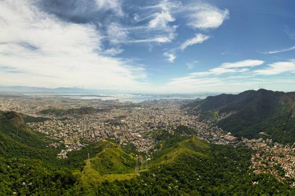 Brasilien, Rio de Janeiro, Tijuca-Regenwald von oben