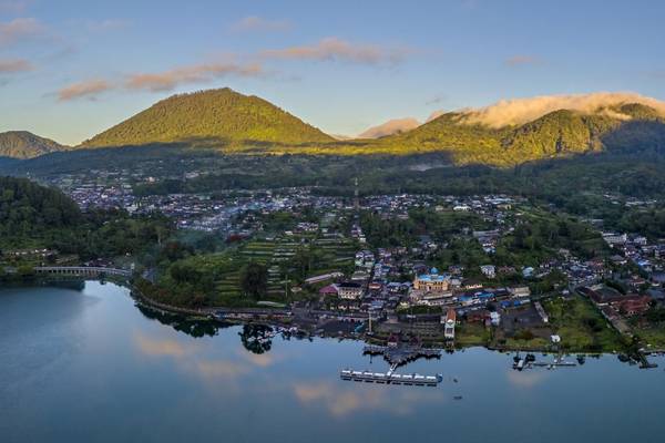 Indonesien, Bali, Blick auf das Dorf Kintamani