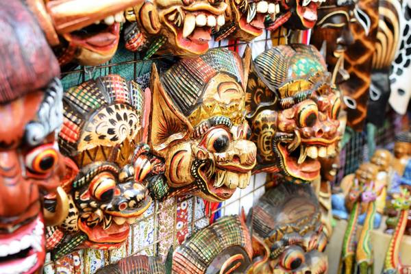Indonesien, Bali, Ubud Markt, traditionelle Masken
