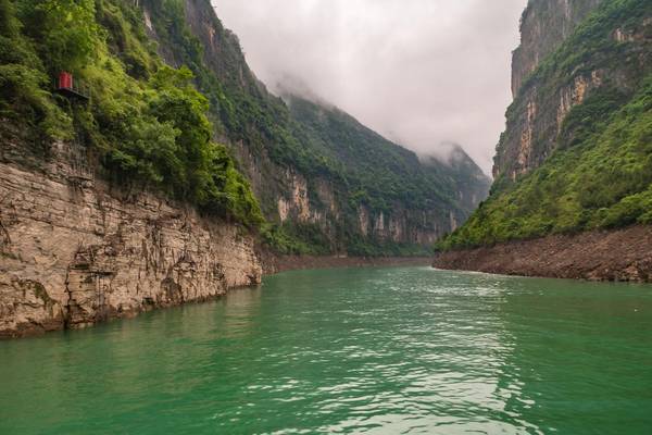 China, Karst-Schlucht am Daning-River
