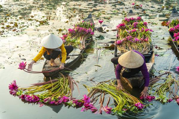 Vietnam, Boote auf dem Mekong