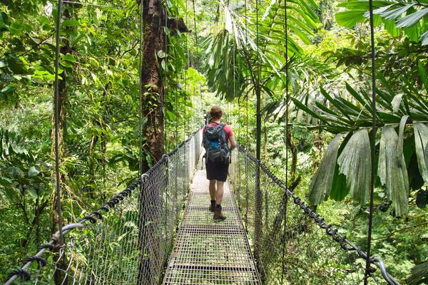 Costa Rica, Vulkan Arenal-Nationalpark Haengebruecke