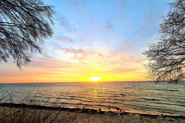 Göhren auf Rügen, der Südstrand am Abend