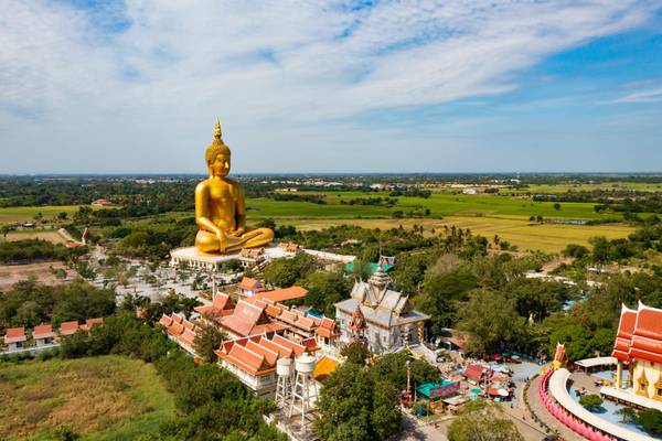 Thailand, Ang Thong, Wat Muang, größte sitzende Buddha-Statue Thailands
