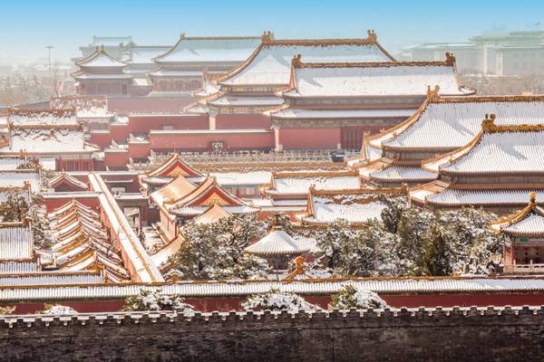 China, Peking, Verbotene Stadt im Winter