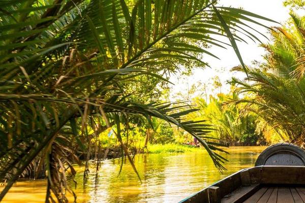 Boot im Mekongdelta