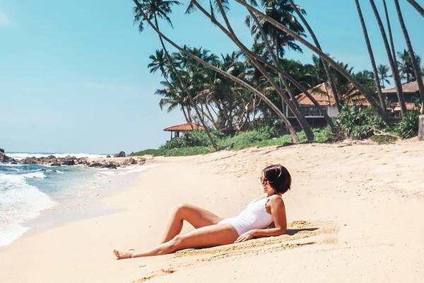 Typischer Strand auf Sri Lanka