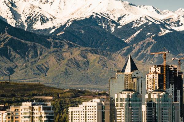 Blick auf Almaty
