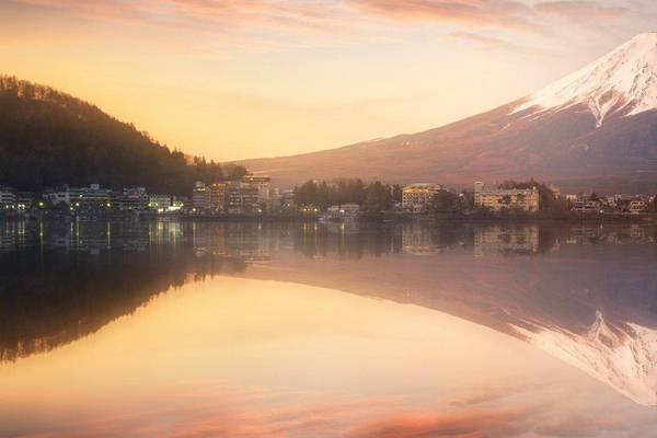 Berg Fuji am Lake Kawaguchiko