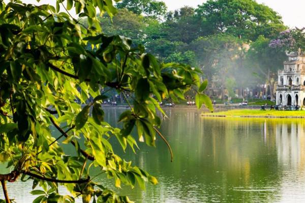 Turtle Tower in Hanoi Hoan Kiem See