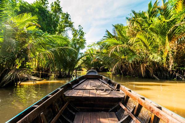 Boot im Mekong Delta