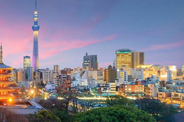 Tokio bei Sonnenuntergang