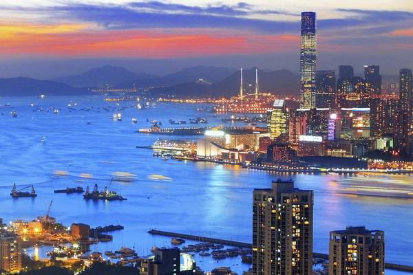 Sonnenuntergang in Hongkong
