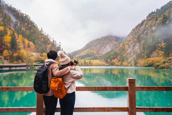 Herbst im Jiuzhaigou-Nationalpark
