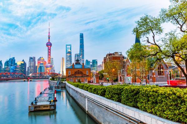 Blick auf Shanghai