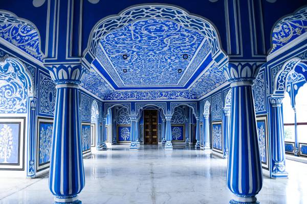 Indien, Jaipur, Stadtpalast innen