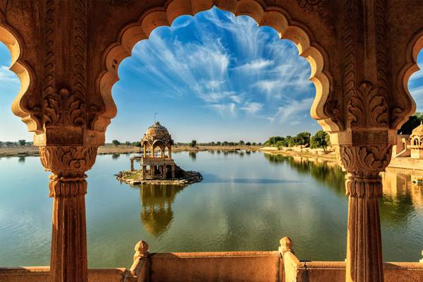 Indien Rajasthan, Gadi Sagar Wahrzeichen