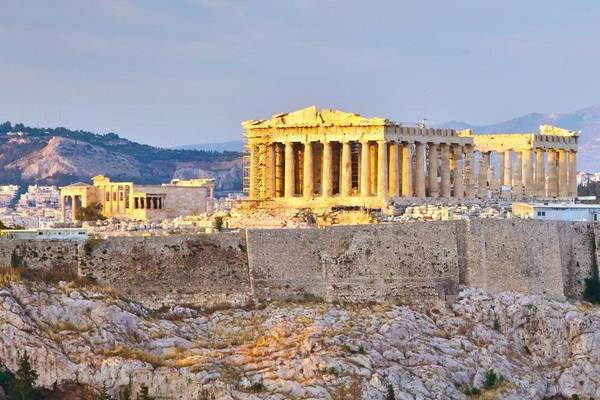 Blick auf die Akropolis in Athen