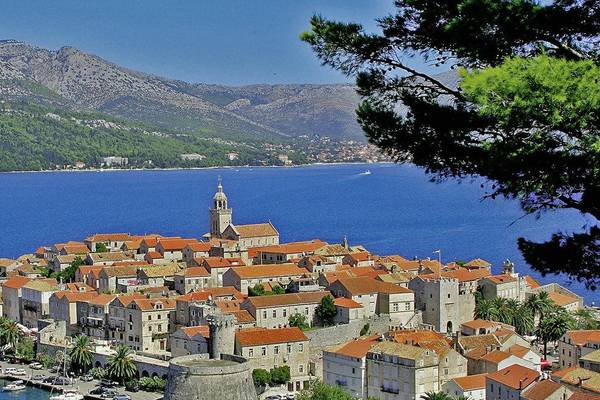 Blick auf Korcula