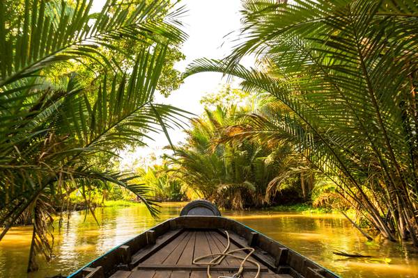 Vietnam, Boot auf dem Mekong