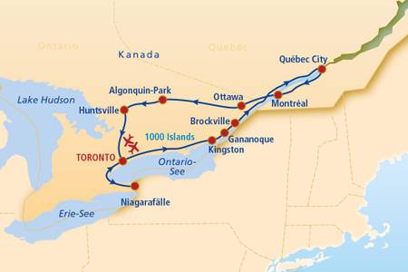 Kanada, Routenkarte YYZA02